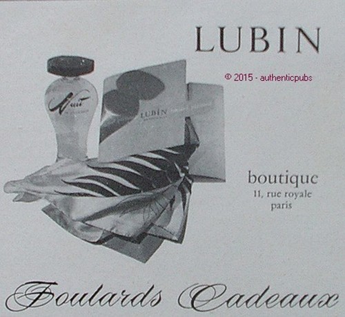 Publicite parfum lubin nuit - lubin, de